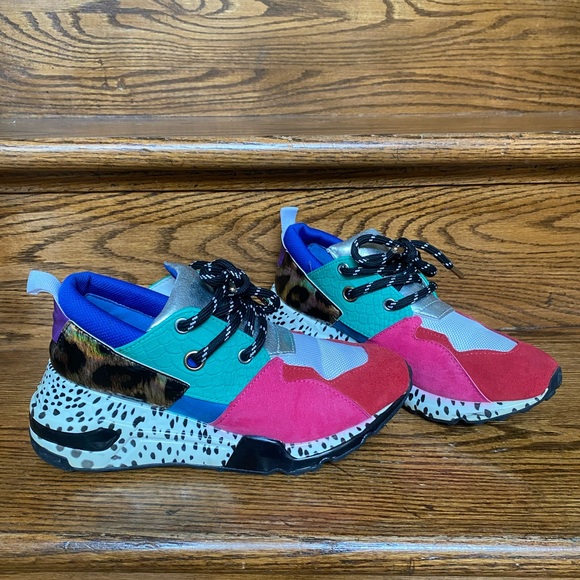 Steve Madden Colorful Cliff Platform Sneaker Women’s 6/6.5 - Picture 1 of 6